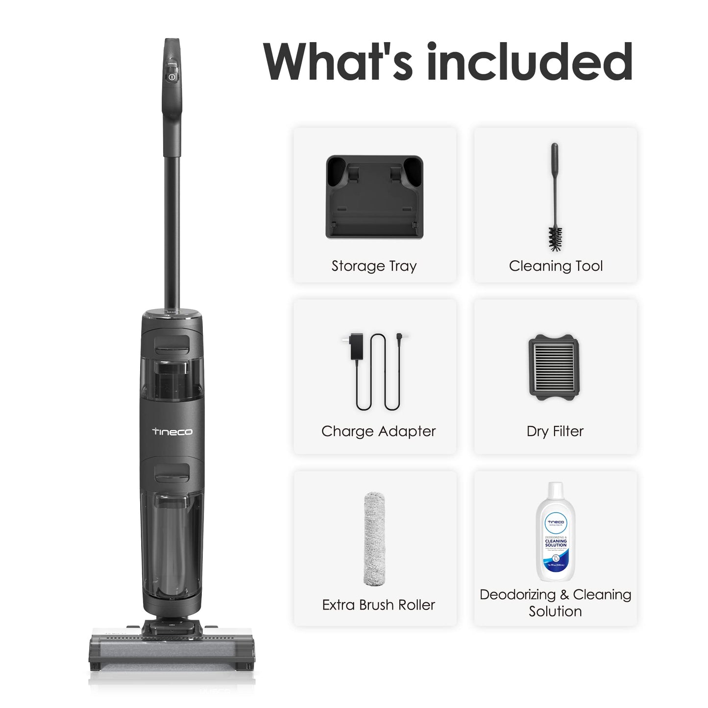 Tineco Floor ONE S3 Cordless Hardwood Floors Cleaner, Lightweight Wet Dry Vacuum Cleaners for Multi-Surface Cleaning with Smart Control System