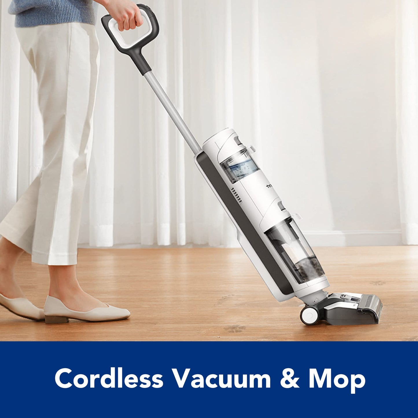 Tineco Floor ONE S3 Cordless Hardwood Floors Cleaner, Lightweight Wet Dry Vacuum Cleaners for Multi-Surface Cleaning with Smart Control System